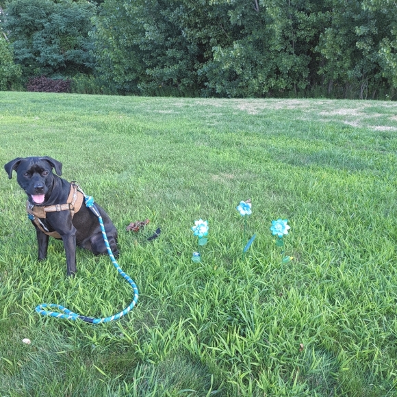 Last chance! Faux Flowers BOSCOVS Blue Metal and Glass Flower Decor Set of Three - Picture 6 of 13